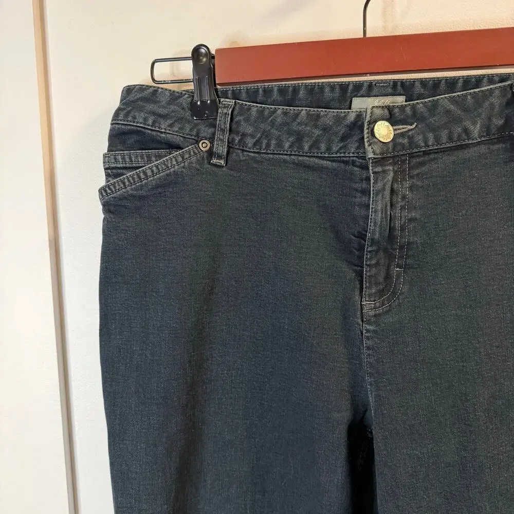 J. Jill Women’s Black Wide Leg Jeans Size 12P